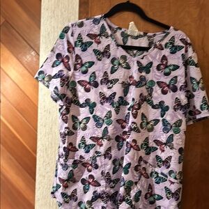 Scrubstar women’s large polyester scrub top